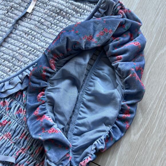 Free People McKenna Velvet Dress Large Boho NWT - Picture 11 of 16